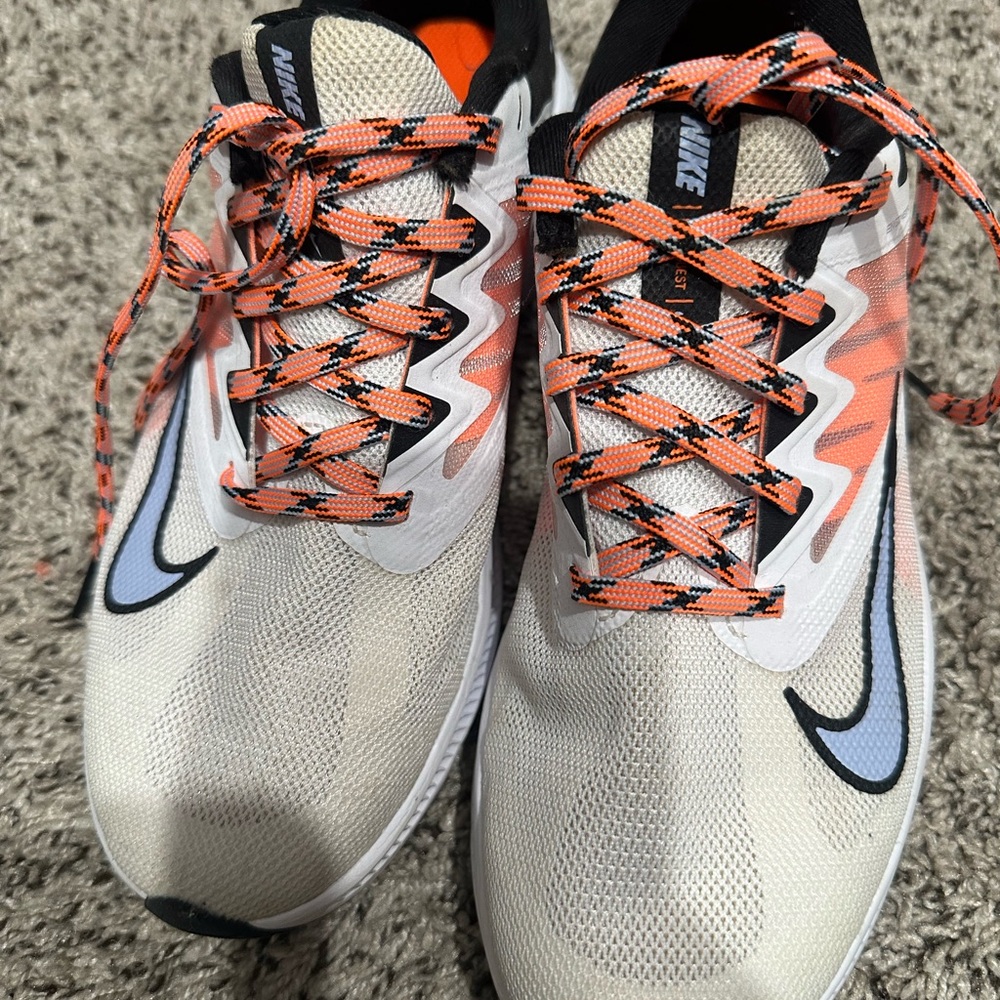 Nike Cream and Orange Running Shoes